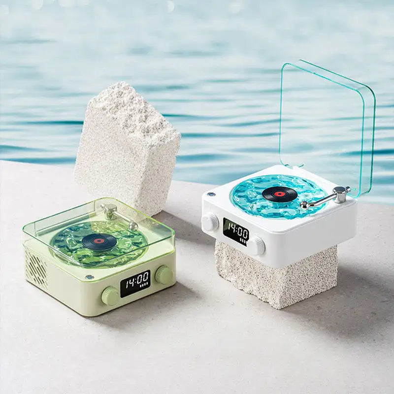 Bluetooth Speaker Retro Record Player Styled: Natural Sleep Aid Sound