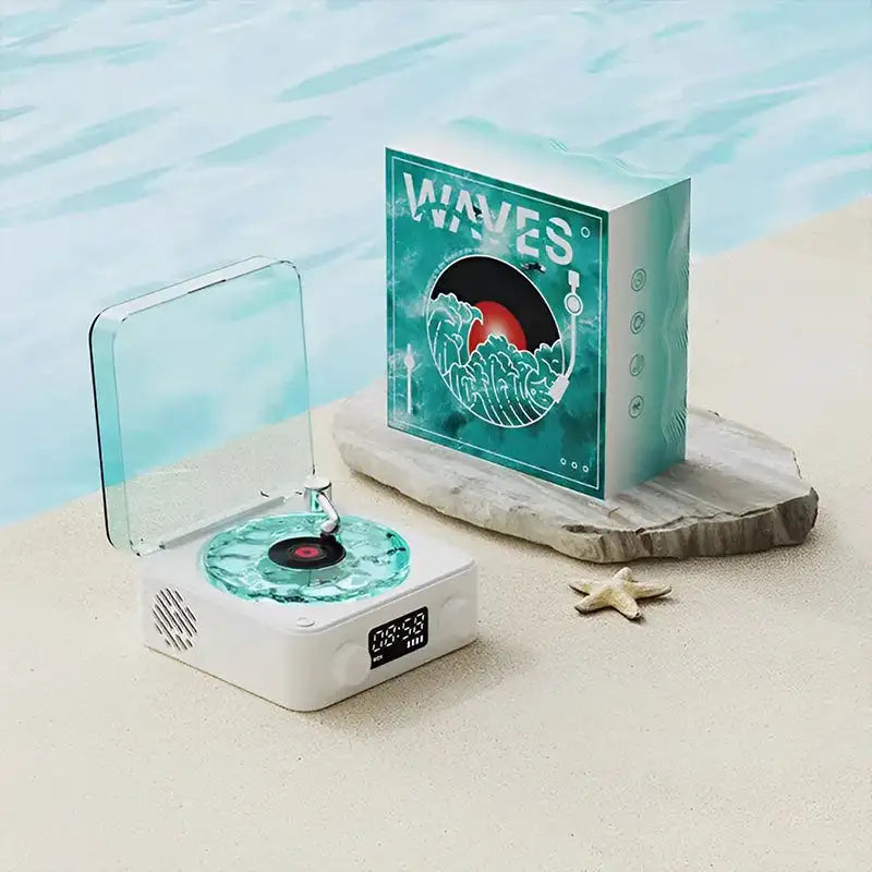 Bluetooth Speaker Retro Record Player Styled: Natural Sleep Aid Sound 